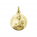 Medalla Santa Gema Galgani plata dorada