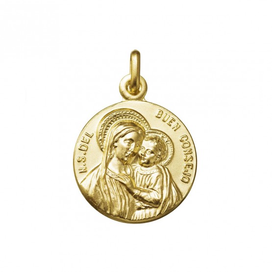 Medalla de Nuestra Señora del Buen Consejo en oro 18k