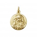 Medalla Virgen Dolorosa plata dorada