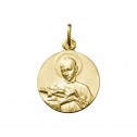 Medalla de San Luis Gonzaga plata dorada