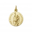 Medalla San Miguel Arcángel en plata dorada