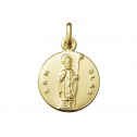 Medalla San Blas en plata dorada