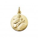 Medalla Nuestra Señora del Rosario plata dorada