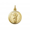 Medalla de la Virgen de la Almudena en oro 18k