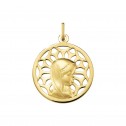 Medalla de oro amarillo con orla Virgen niña