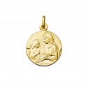 Medalla de Santa Ana en plata dorada