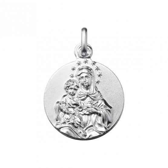 Sagrado Corazón de María en medalla de plata de ley modelo 0142000 de MiMedalla.es