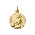 Medalla Santa Cecilia en plata dorada