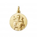 Medalla de San José plata dorada