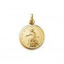 Medalla Virgen de la Asunción en plata dorada