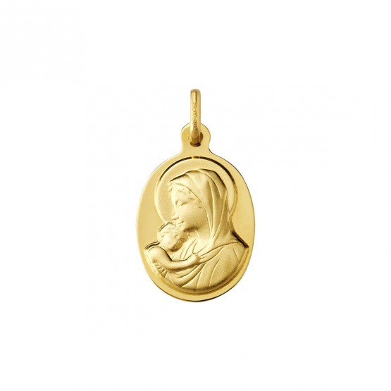 Medalla de oro Virgen María con Niño Jesús (1480235P)