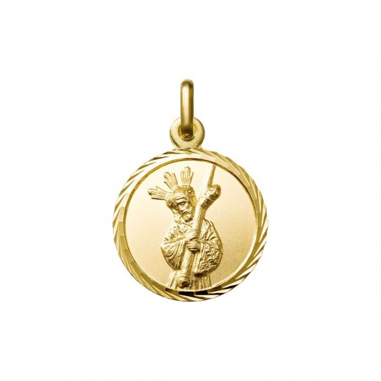 Medalla Jesús del Gran Poder en plata dorada