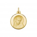 Medalla de oro Virgen en láser
