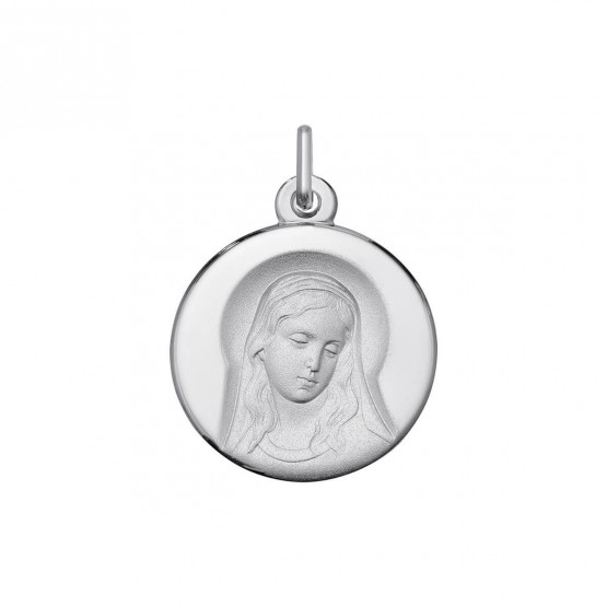 Medalla de plata Virgen en láser