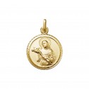 Medalla de Santa Rita de Casia en plata dorada