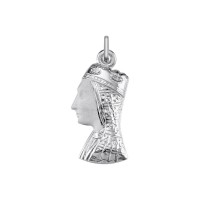 Medalla silueta de La Moreneta (Virgen de Montserrat) modelo 1380221 de ARGYOR en plata.