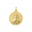 Medalla de la Virgen de la Paloma en plata dorada