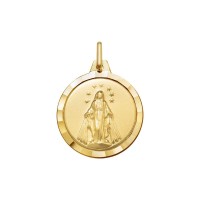 Medalla religiosa de la Virgen Milagrosa en plata dorada modelo 1000246D de ARGYOR.