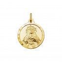 Medalla religiosa Santa Teresa de Jesús en plata dorada