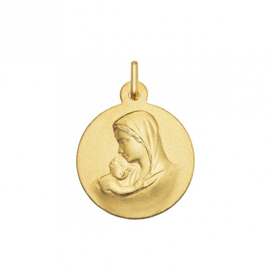 Medalla Virgen con el niño en oro