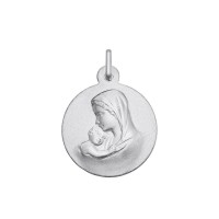 Medalla Virgen con el niño en plata