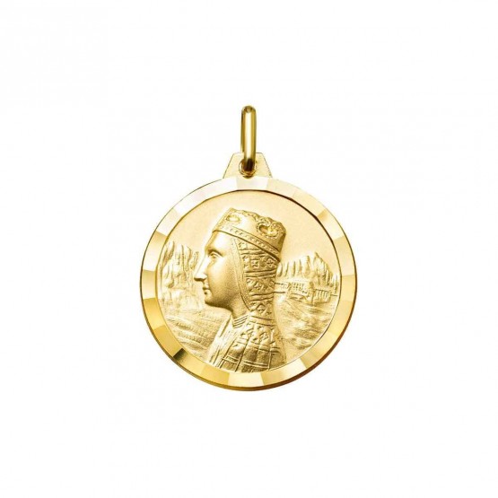 Medalla de plata dorada de ley Virgen de Montserrat