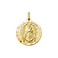 Medalla de la Virgen del Pino en plata dorada