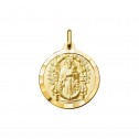 Medalla de la Virgen del Pino en plata dorada